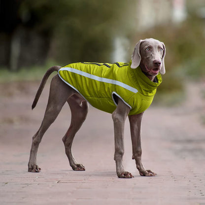 Idepet Waterproof Dog Coat Winter Warm Jacket,Windproof Pet Clothes Dog Jacket Outfit for Small Medium Large Dogs with Harness Hole XL-6XL