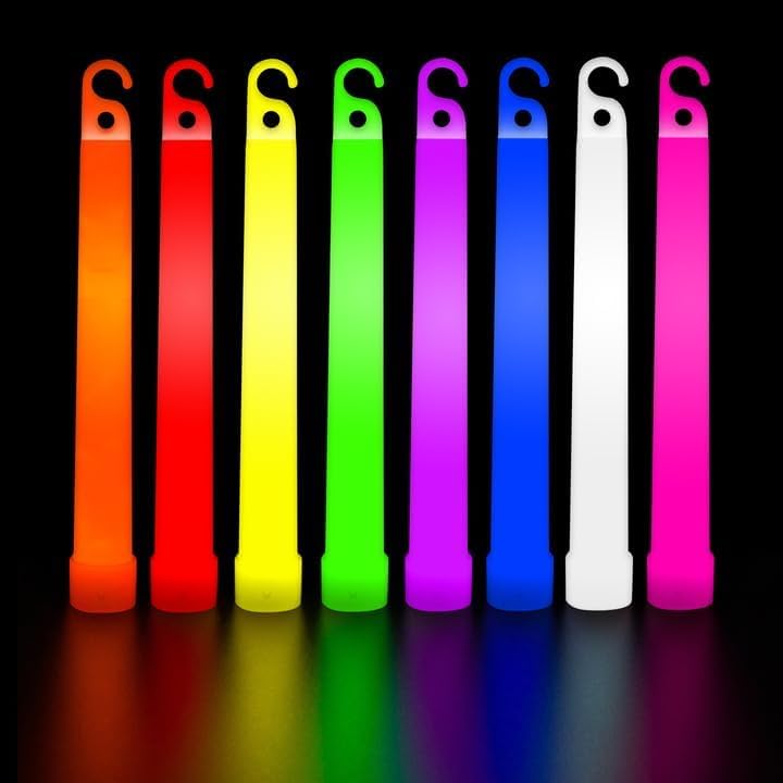 PartySticks Glow Sticks Party Supplies for Kids and Adults (30pk Assorted) - 6 Inch Bulk Glow Light Up Sticks Party Favors, Glow in the Dark Party Decorations, Waterproof Nontoxic Glow Necklaces