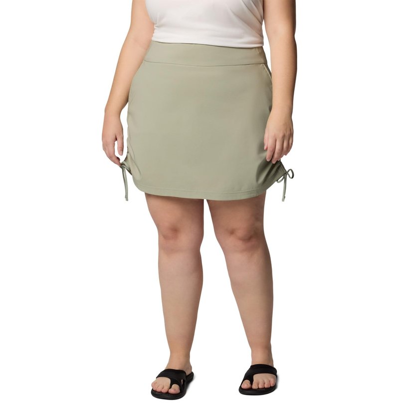 Columbia Womens All Seasons Ruched Skort, Safari, 2X