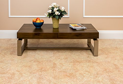 Tivoli Self Adhesive Vinyl Floor Tiles, 45 Tiles - 12" x 12", Light Oak Plank-Look - Peel & Stick, DIY Flooring for Kitchen, Dining Room, Bedrooms, Basements & Bathrooms by Achim Home Decor