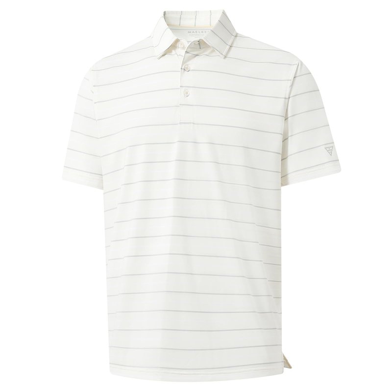 M MAELREG Mens Polo Shirts Short Sleeve Quick Dry Fit Striped Performance Lightweight Active Mens Golf Polo Shirts