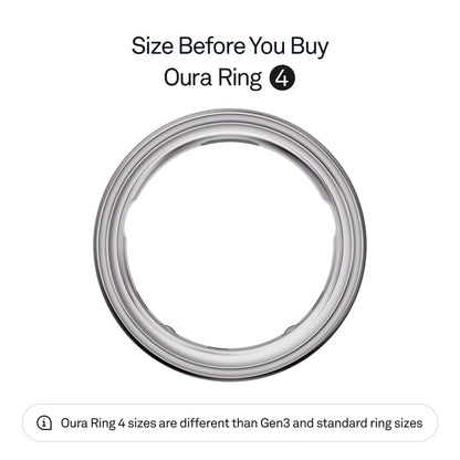 Oura Ring 4 - Silver - Size 8 - Smart Ring | Size First with Oura Ring 4 Sizing Kit | Sleep Tracking Wearable - Heart Rate - Fitness Tracker - Up to 8 Days Battery Life