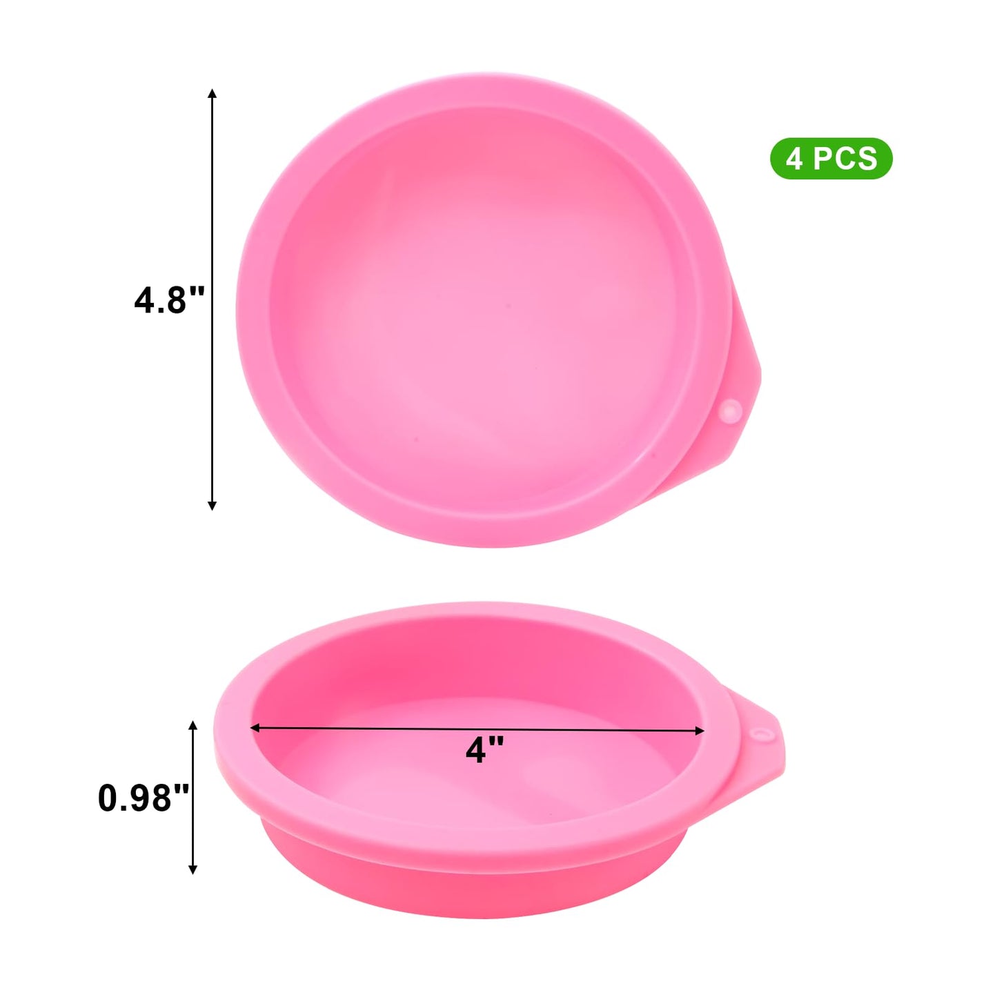 4 Pcs Air Fryer Egg Molds, Silicone Non-Stick Muffin & Toast Maker, Reusable Baking Cups Lids for Quick Cooking, Easy to Clean Air Fryer Accessories