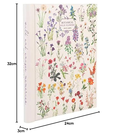 Grupo Erik Photo Album Self Adhesive - Wild Flowers | 9x12 inches - 24x32 cm, 15 Double Sided Pages | Polaroid Photo Album, Scrapbook, Memory Book, Travel Gift Ideas