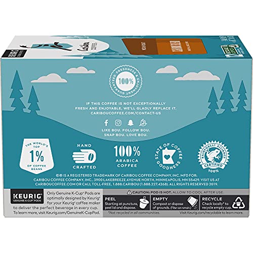 Caribou Coffee Caribou Blend Keurig Single-Serve K-Cup Pod, Medium Roast Coffee, 12 Count