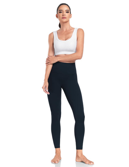 HeyNuts Yoga Pro 7/8 Leggings, High Waisted Soft Pants Buttery Workout Leggings Athletic Compression Yoga Pants 25'' True Navy M(8/10)