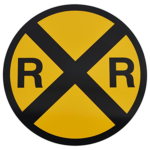 Rogue River Tactical Railroad Crossing Wall Sign Decal Sticker Large 9x9 Inch Decoration Decor Vinyl Window Locker Door