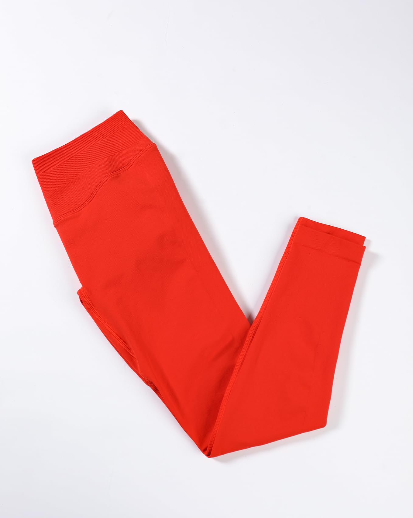 AUROLA Influence Workout Leggings for Women, Seamless Compression Tummy Control Leggings Mid Rise Yoga Pants,Halloween Orange,S