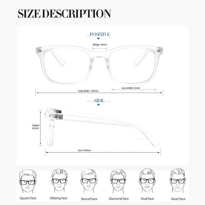 Blue Light Blocking Glasses for Women & Men - Clear Gaming Eye Glasses