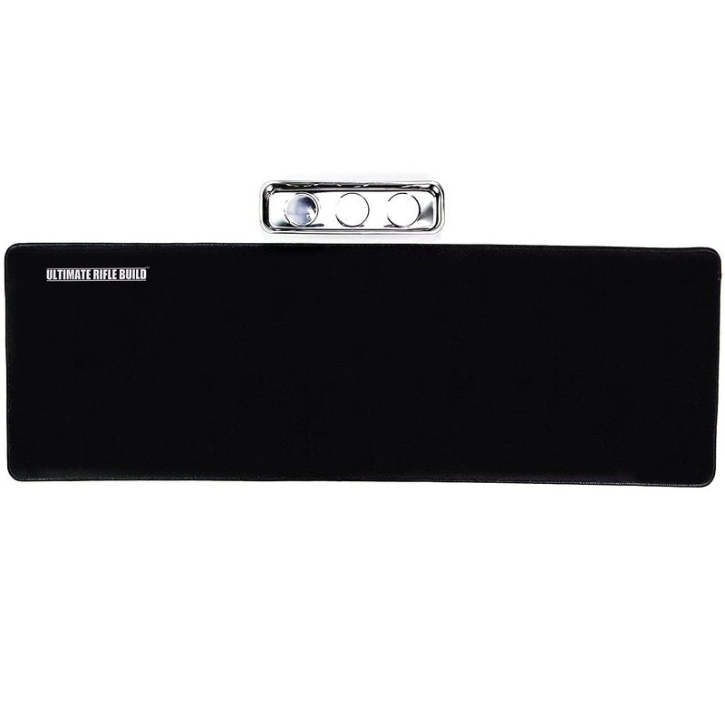Ultimate Rifle Build Cleaning Mat with Stitched Edges, Non-Slip (12"x36" - with Magnetic Parts Tray)