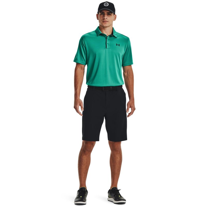 Under Armour Men's Tech Golf Polo, (508) Birdie Green / / Black, Medium Tall