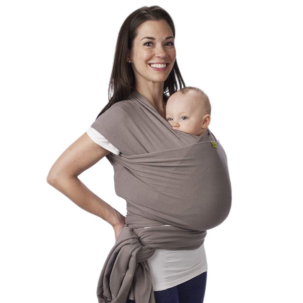 Boba Baby Wrap Carrier – Original Baby Sling Carrier for Newborns (7–35 lbs), Soft, Secure, Hands-Free & Ergonomic, Ideal for Comfortable Bonding, New Parents (Grey)