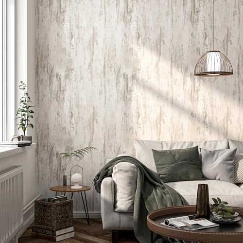 Thick Beige Concrete Wallpaper Peel and Stick Beige Contact Paper for Bedroom Removable Cement Wallpaper Self Adhesive Vinyl Faux Concrete Contact Paper for Walls Kitchen Farmhouse 17.7"x80"