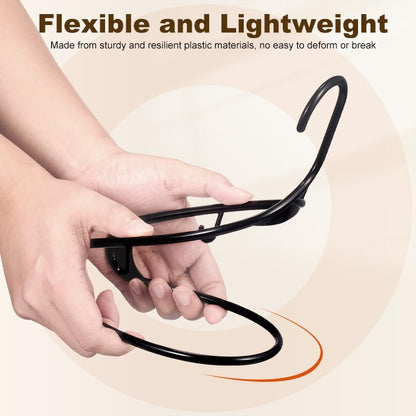 HOUSE DAY Black Plastic Hangers 60 Pack, Clothes Hangers with Non Slip Hooks, Durable & Space Saving Coat Hanger, Light-Weight Clothing Hanger, Perfect Closet Organizer for Everyday Use