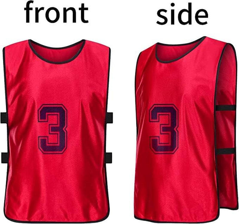 Soccer Practice Vests - 24 Pcs Lightweight Numbered Team Pennies for Men & Youth Training | Durable Scrimmage Jerseys