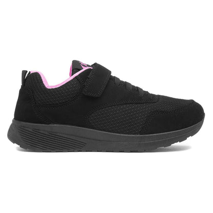 XL Kids Black Easy Fasten Trainer - Size 2 UK - Black