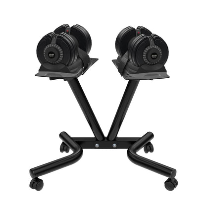 Ativafit Adjustable Dumbbell Stand Fitness Dial Dumbbell Rack with Adjustable Belt for Home Gym Set