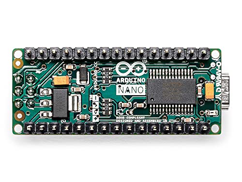 Arduino Nano [A000005] – Compact ATmega328P Microcontroller with 22 Digital I/O Pins, 8 Analog Inputs, USB Connectivity, and Arduino IDE Compatibility for Prototyping and DIY Projects