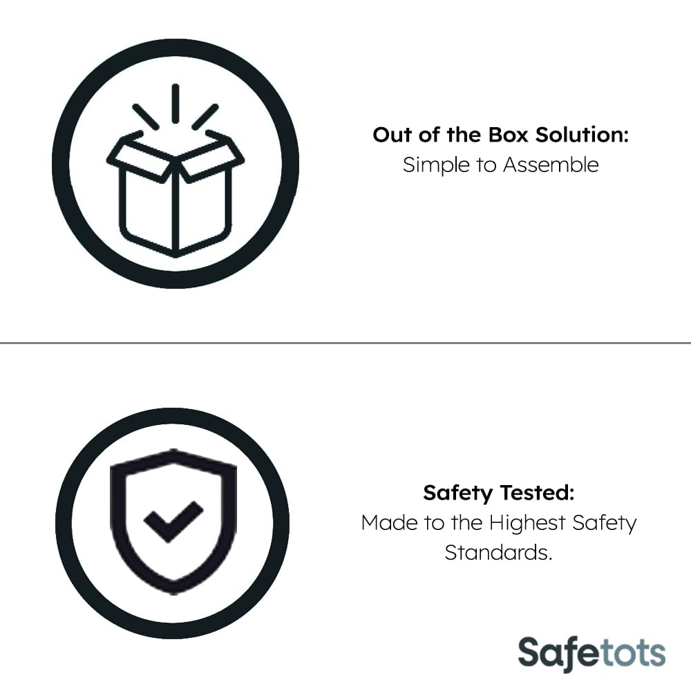 Safetots Original Fireguard, Premium Child & Pet Safety Barrier for Fireplaces, Adjustable 84.5cm - 155cm Width, Easy Install, Baby and Toddler Safety Fire Guard