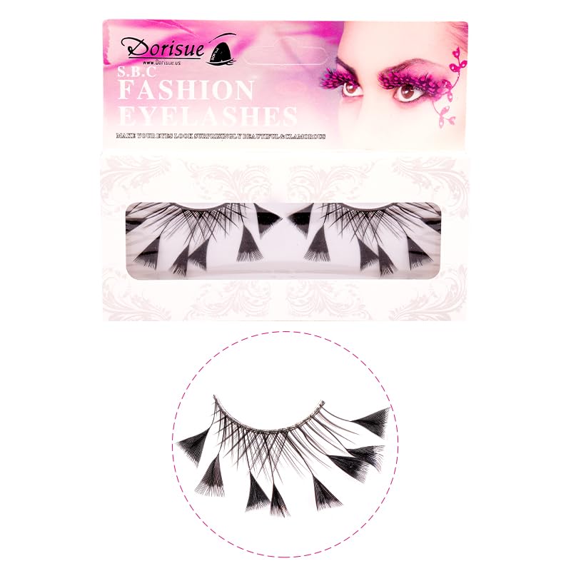 Dorisue Halloween eyelashes Yzma Eyelashes Dsiney Spider eyelashes Firework Feather eyelashes Custom Cosplay Dramatic Extra Long lashes for PartyZ
