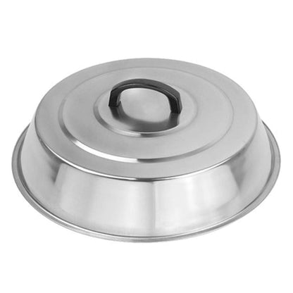 ZBXFCSH Griddle Accessories 12 Inch Round Stainless Steel Basting Griddle Cover - Cheese Melting Dome and Steaming Cover Wok Lids, Best for Use in Flat Top Griddle Grill Cooking Indoor or Outdoor