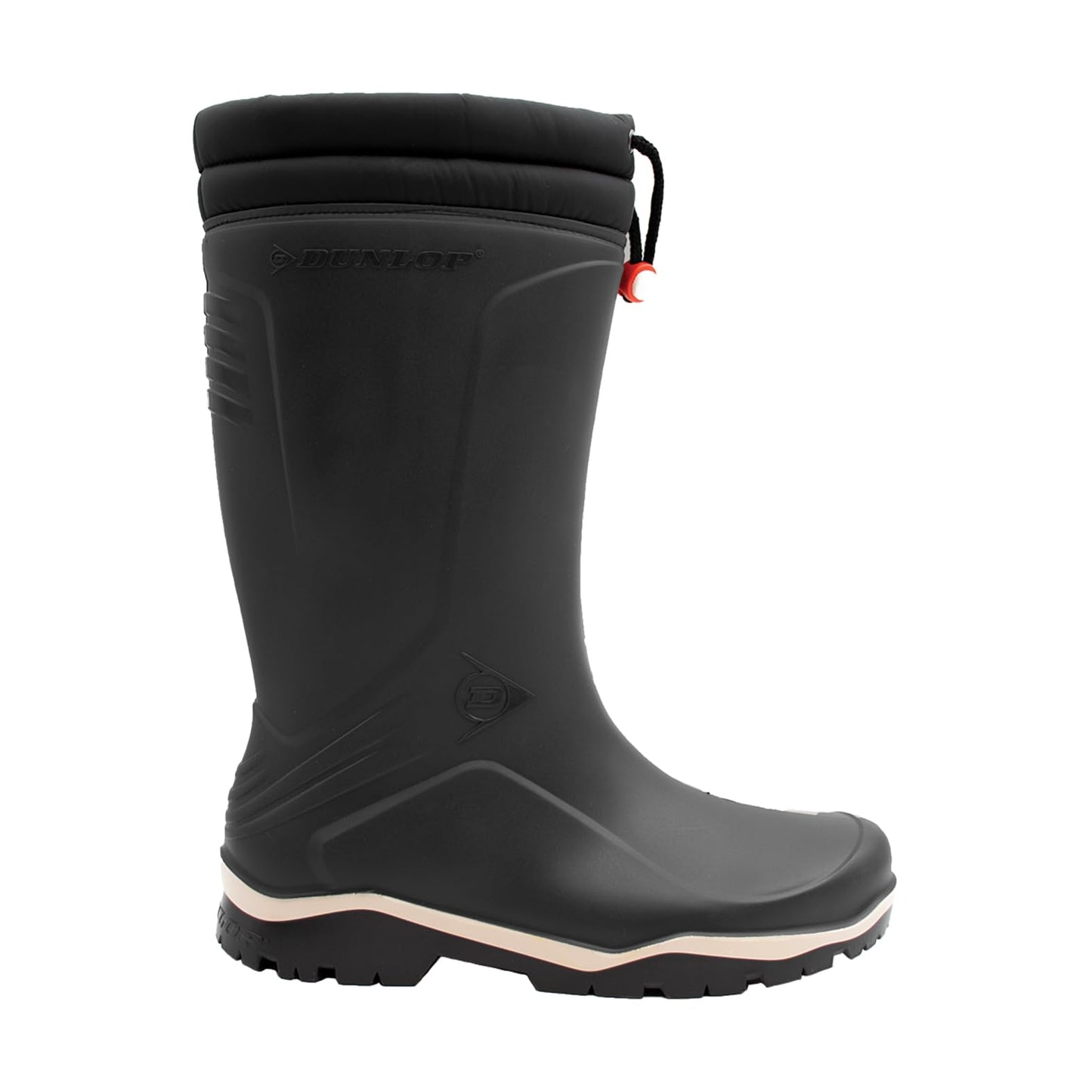 DUNLOP Blizzard - Unisex Winter Safety Insulated Fashion Thermal Boots, Black, Waterproof and Chemical Resistant PVC Wellies with Fur Lining and Traction Outsole for Outdoor Fun - EU43, UK9