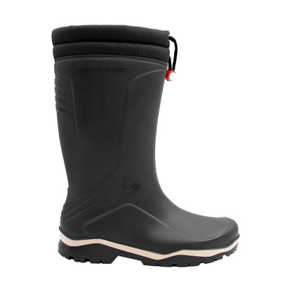 DUNLOP Blizzard - Unisex Winter Safety Insulated Fashion Thermal Boots, Black, Waterproof and Chemical Resistant PVC Wellies with Fur Lining and Traction Outsole for Outdoor Fun - EU43, UK9