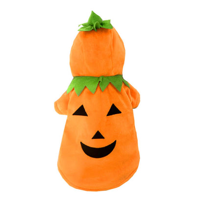 Dog Cat Halloween Pumpkin Costume Pet Cosplay Outfits Clothes Fleece Hoodie Sweater Coat Halloween Costumes for Dogs Puppy Cats