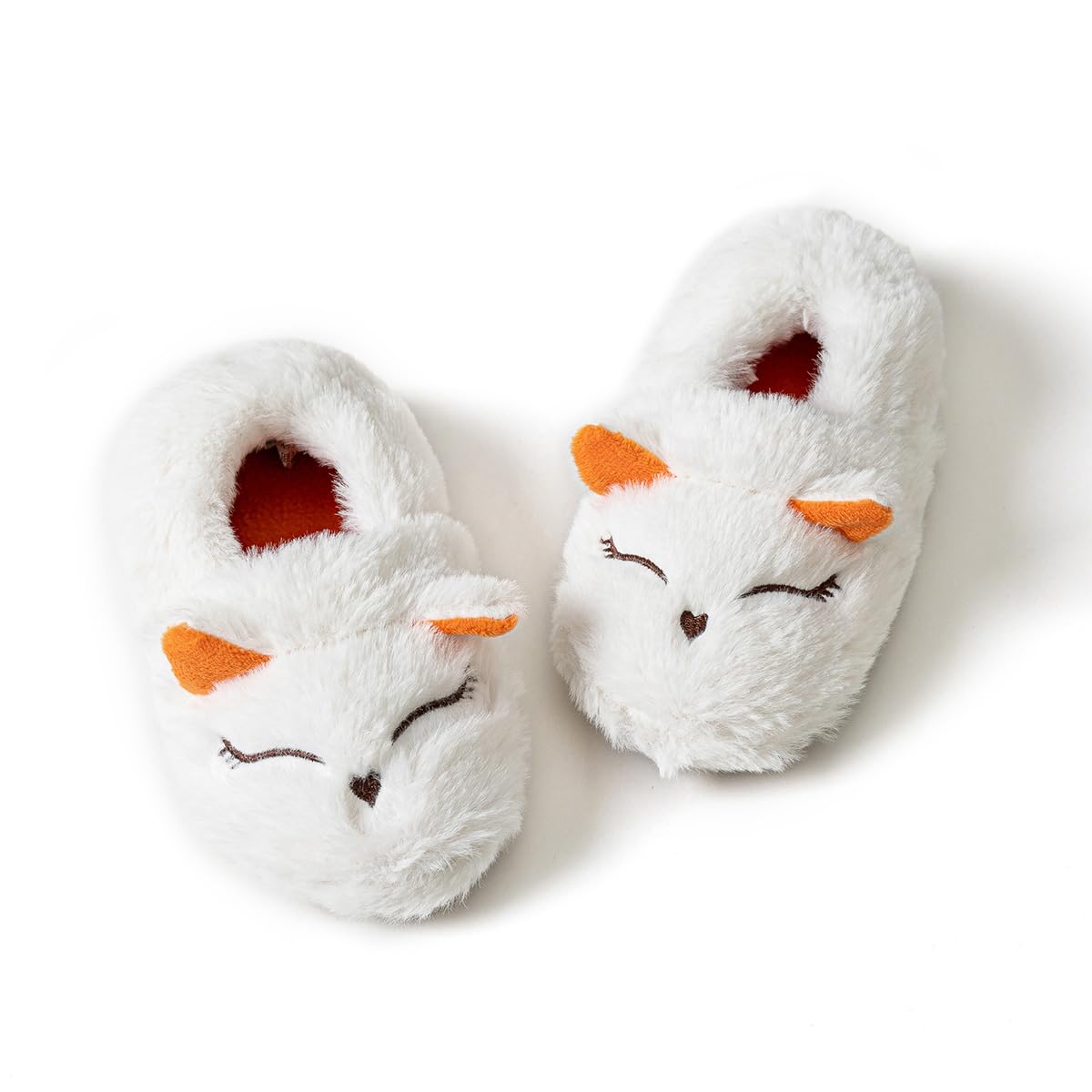 LZSYC Girls Cute White Fox Warm Slipper Indoor,US5-6