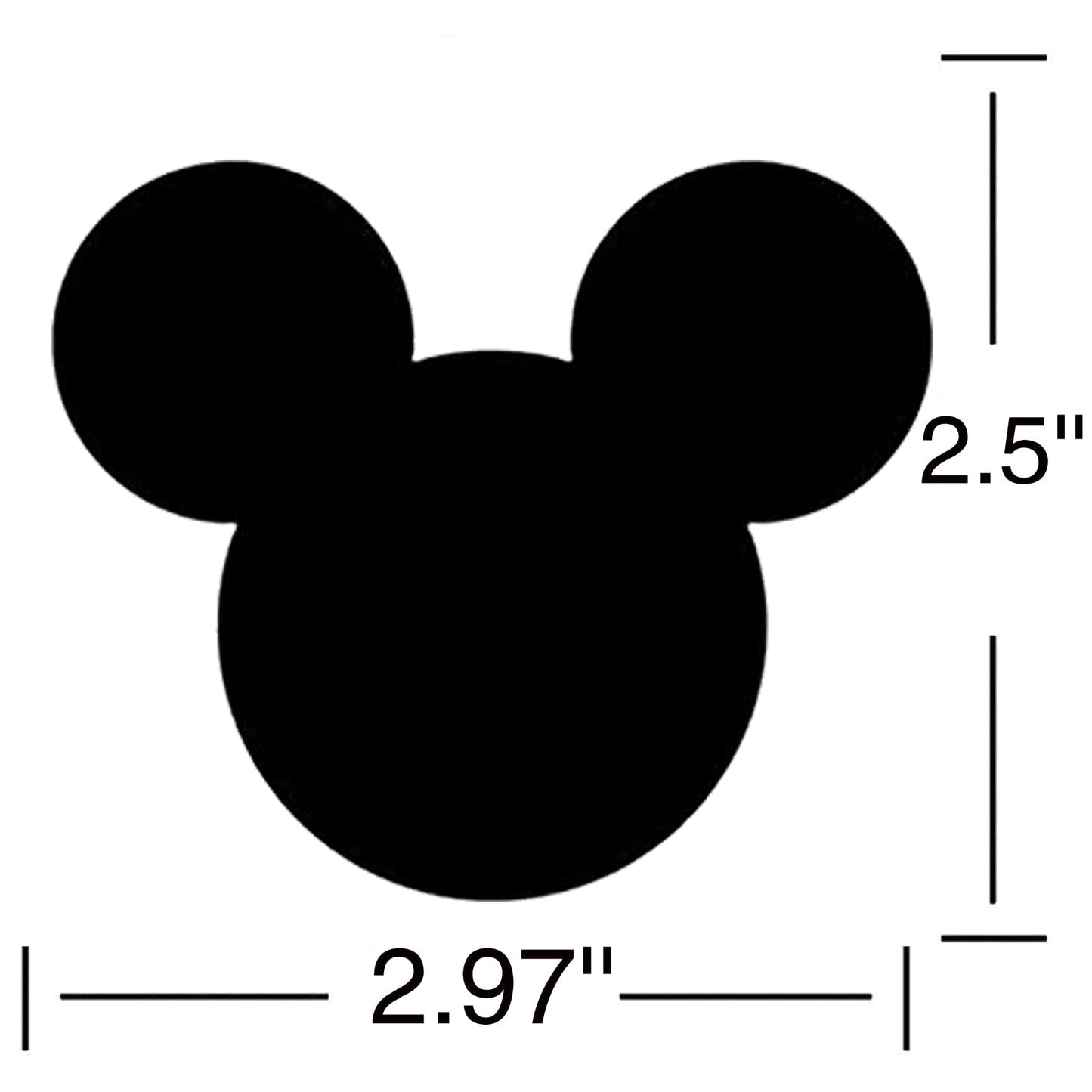 Mouse Vinyl Chalk Chalkboard Stickers Mouse Head Stickers 2.97 x 2.5 Inch PVC Sticker Mouse Heads Sticker 90 Pack Heads Stickerss for Mouses Themed Birthday Party