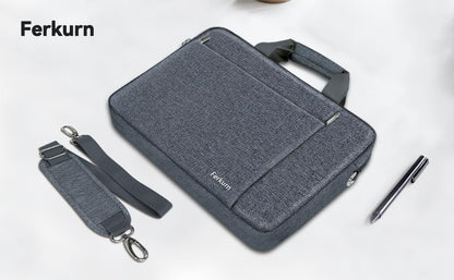 Ferkurn Laptop Bag Case Sleeve 15 15.6 16 inch for Women Men Compatible with 15"/16" MacBook Pro/Air M4/M3/M2/M1, Surface Laptop 6/5/4 Book, XPS 15, HP Pavilion, Lenovo, Acer, ASUS, Samsung, Grey