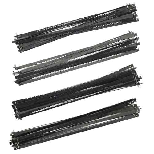 5-Inch Scroll Saw Blade Pin End Replacement 48Pack for Wood, High Carbon Steel(24TPI, 18TPI£¬15 TPI, 10TPI 12pcs Each)