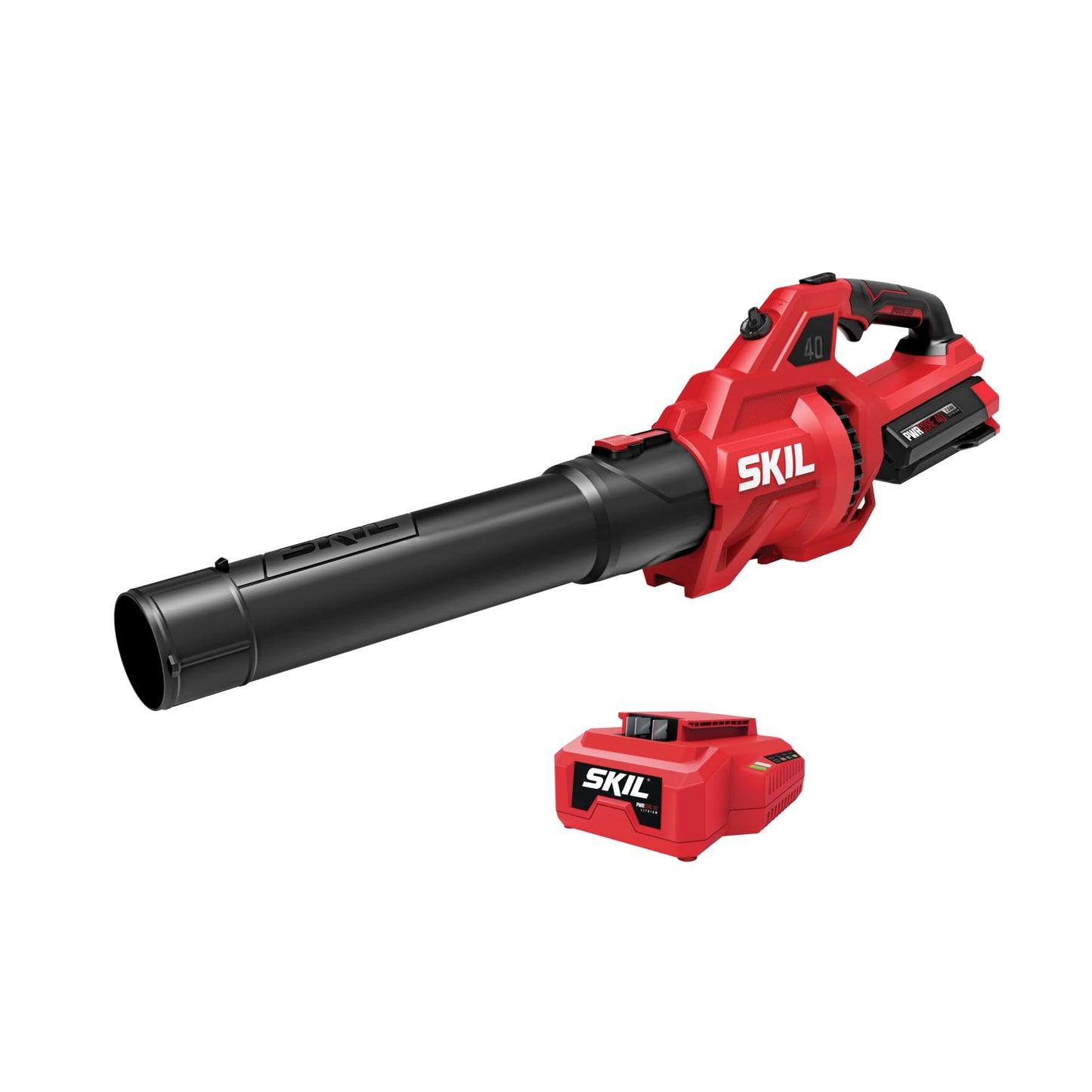 SKIL PWR CORE 40 Brushless 40V 460CFM Cordless Leaf Blower Kit with Variable Speed, Includes 2.0Ah Battery and 60W Charger - BL0460C-11