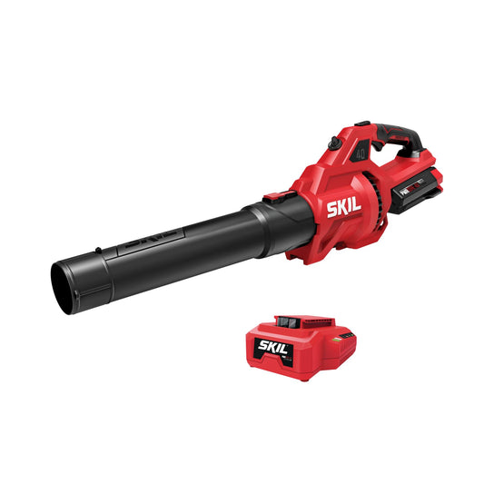 SKIL PWR CORE 40 Brushless 40V 460CFM Cordless Leaf Blower Kit with Variable Speed, Includes 2.0Ah Battery and 60W Charger - BL0460C-11