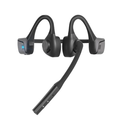 BANIGIPA Bluetooth Headset with Microphone, Open Ear Headphones with Mic, Noise Cancelling Bluetooth Headphones for Phone Computer, Wireless Headset Multipoint Connection & Mute Button for Working-16H