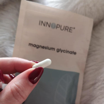 INNOPURE Magnesium Glycinate - 90 Capsules - Bioavailable Magnesium Supplements - 1000mg Per Serving (2 Capsules) Providing 200mg of Elemental Magnesium Bisglycinate Powder - Made in The UK
