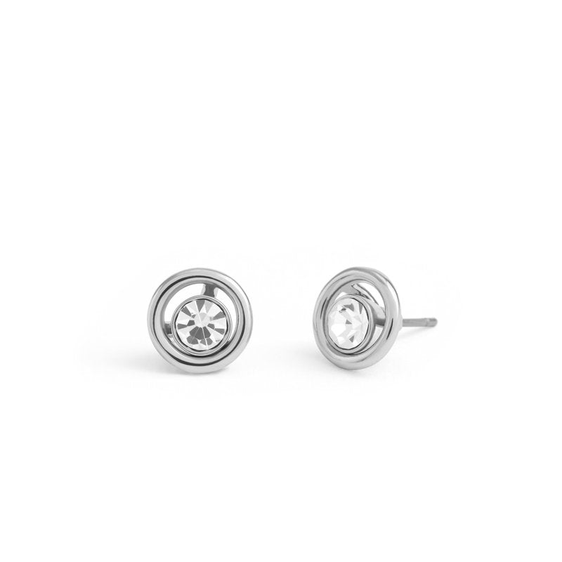 COACH Convertible Halo Stone Stud Earrings