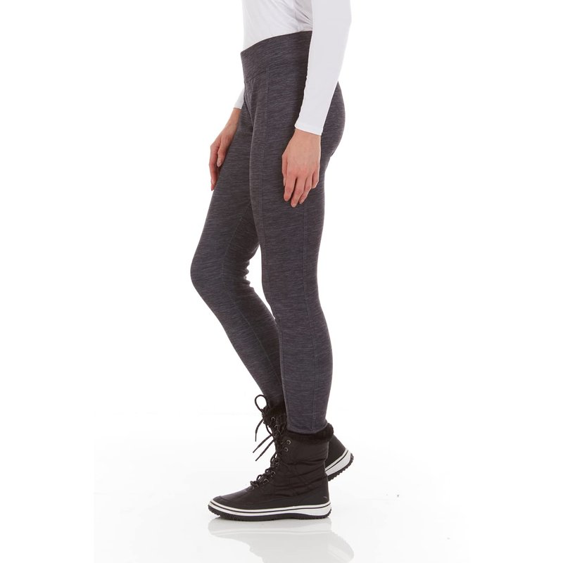 Arctic Quest Women's Fleece Lined Leggings Thermal Warm Winter Tights High Waisted Yoga Pants Cold Weather with Pockets, Charcoal Heather, Large
