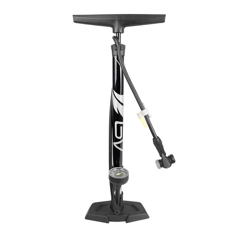 BV Bike Pump Out of Durable Steel - Bicycle Pump 160 PSI high Pressure, Bike Tire Pump 17/24 inch Smart Valve Head, Automatically Reversible Presta & Schrader, Ball Pump