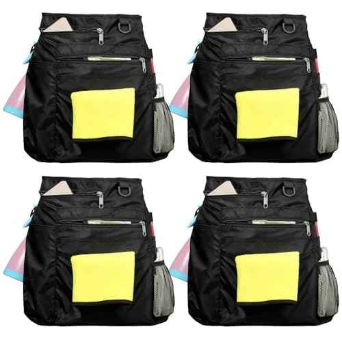 Waterproof Cleaning Apron with 8 Pockets,Housekeeping Uniform Supplies,Durable Caddy Costume Work Apron