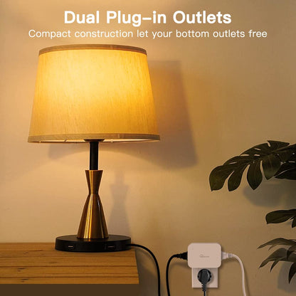 TREATLIFE Dimmable Smart Plug 2 Pack, 2.4GHz Smart Plug Works with Alexa, Google Home and SmartThings, for Dimmable LED, CFL, Incandescent and Halogen Lamps, Sunrise and Sunset Simulation, Sleep Aid