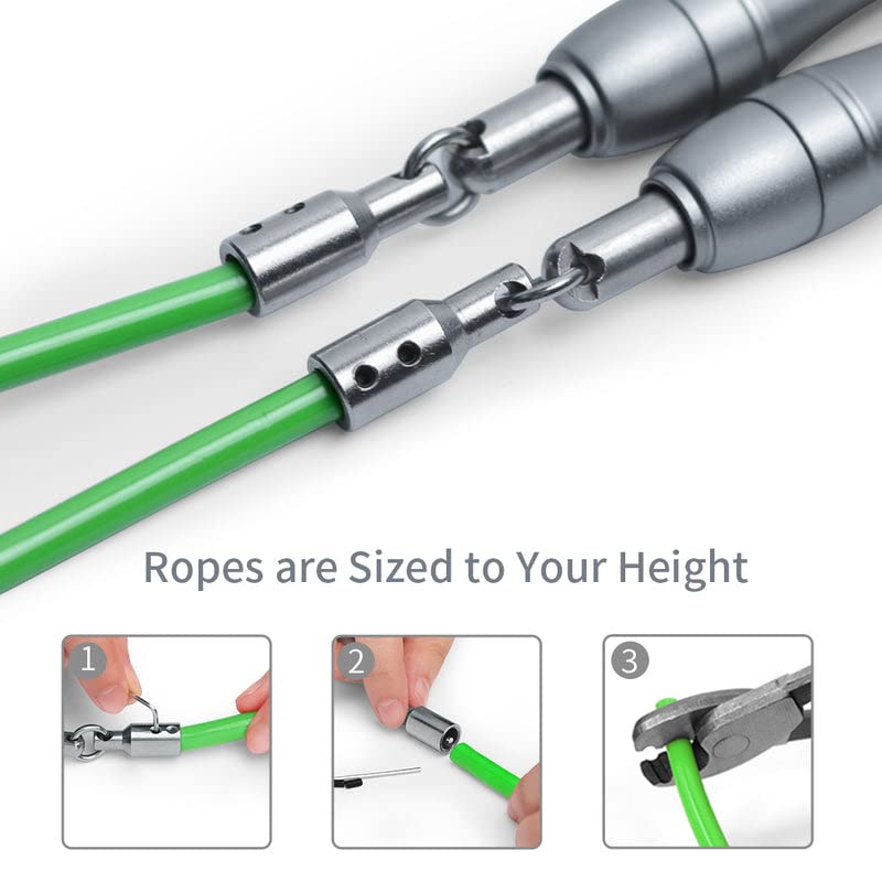 HereRope Weighted Jump Ropes for Women & Men, Durable & Adjustable Jump Rope Weighted, 1/4LB Heavy Jump Ropes Best for Fitness, Speed, Workouts, crossfit, Boxing