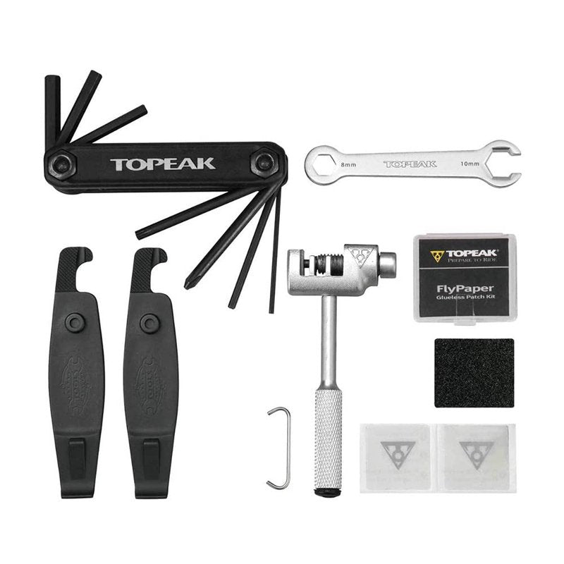 Topeak Survival Tool Wedge Pack II – 13-Function Integrated Tool Kit, Expandable 1000D Nylon Saddle Bag with QuickClick Mount