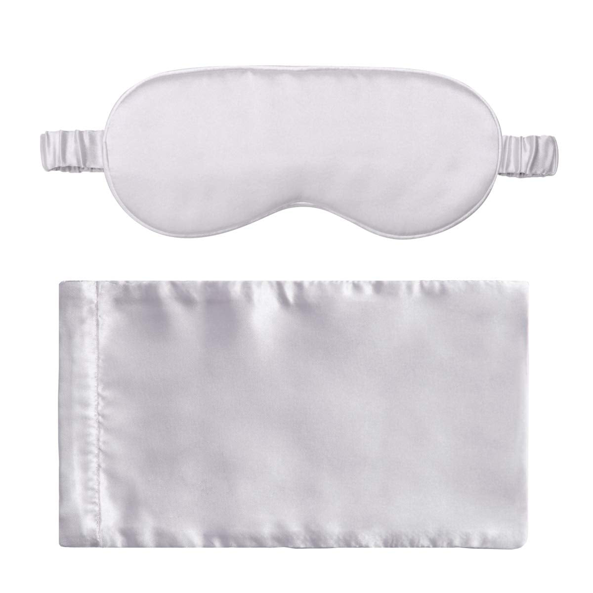Silk Sleep Mask Light Blocking Luxury 100% Mulberry 19mm Silk Eye Mask Eye Cover Blindfold Ultra Soft Light & Comfy Anti Aging Skin Care with Travel Bag Gift Package