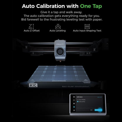 Creality K1C 3D Printer (2024 New Version) - Fast 600mm/s Printing Speed, AI Camera,Direct Extruder, Tri-metal Nozzle, Carbon Fiber Filament Support, Auto Leveling - Prints at High 300°C Temperature