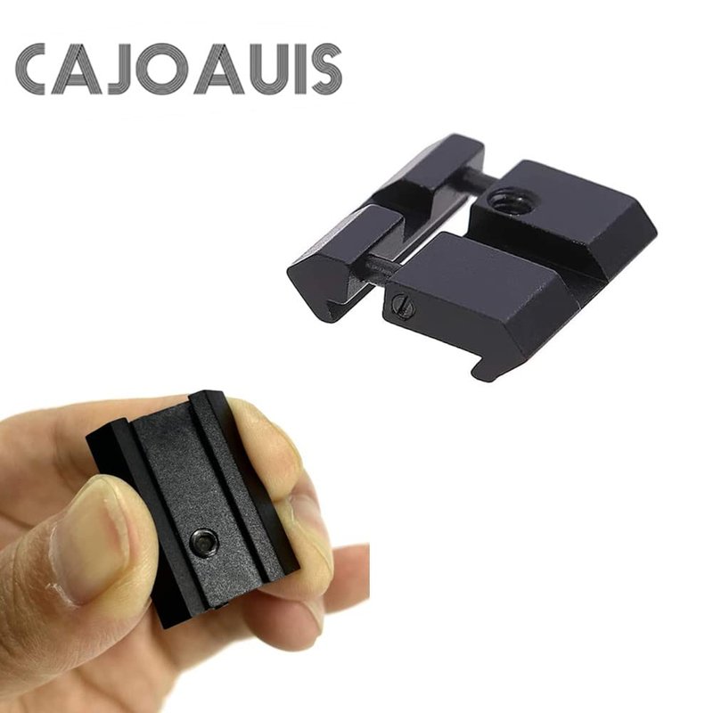CAJOAUIS 2pcs 11mm Dovetail to 20mm Picatinny Weaver Low Profile Snap-in Rail Adaptor for Rifle Scope