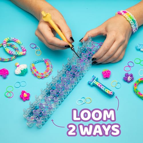 Rainbow Loom Original Loom Band Kit | Rubber Band Bracelet Kit with Loom Band Board, Loom Band Tool, and Elastic Bands Childrens Jewellery Making Kits Make Great Gifts for Kids Age 7+