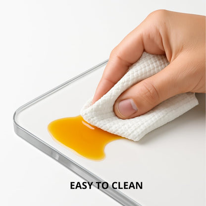 Acrylic Cutting Board with Counter Lip, Clear Cutting Boards for Countertop Protector, Non-Slip Cutting Board for Kitchen Counter, Aesthetic Kitchen Decor Gadgets House Warming Gifts(16.1"x12.5")