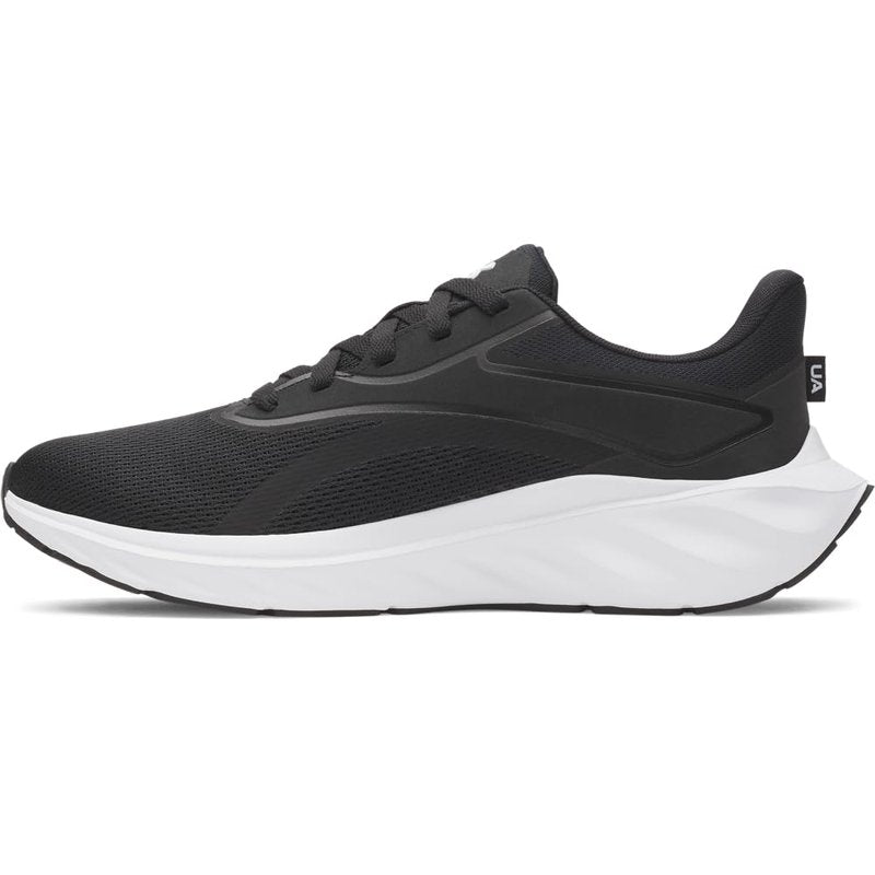 Under Armour Men's Ascend Running Shoes, (001) Black/Black/White, 8, US