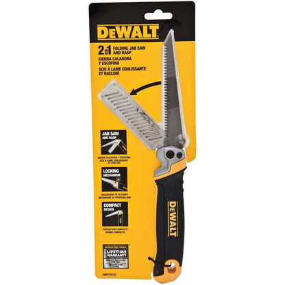 DeWalt DWHT20123 10-1/2" 8 TPI 2-in-1 Triple Ground Teeth Folding Jab Saw